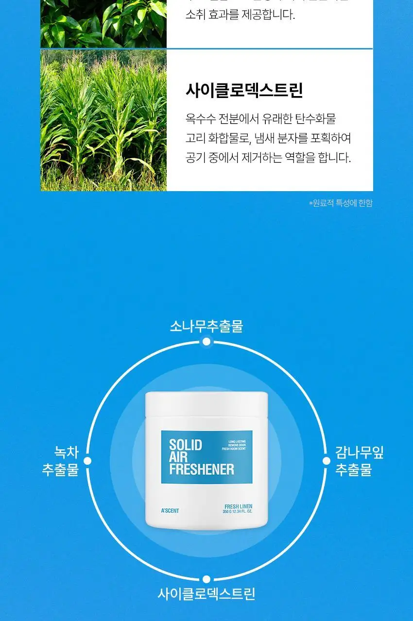 [NEW] 에이센트 데오드릭스 고체탈취제 프레쉬린넨 350g 기획세트 (+스프레이 30ml) 상세페이지 29